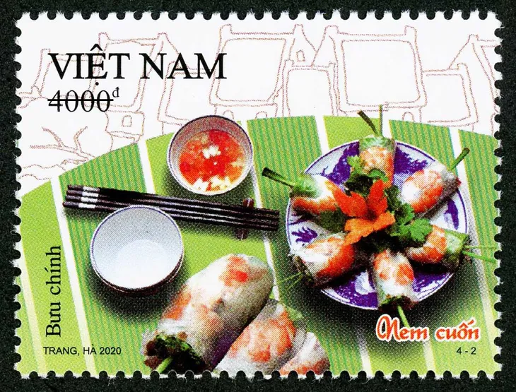 Phở gà, bún chả được tôn vinh trong bộ tem Ẩm thực Việt Nam - Ảnh 2.
