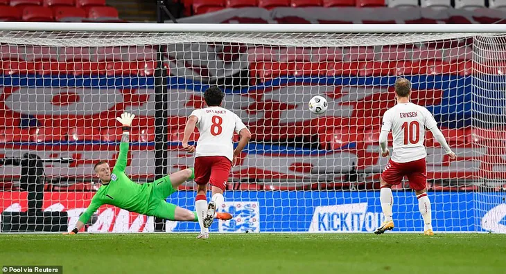 Harry Maguire nhận thẻ đỏ, ĐT Anh thua Đan Mạch ngay trên sân nhà (UEFA Nations League 2020/21) - Ảnh 3. Harry Maguire nhận thẻ đỏ, ĐT Anh thua Đan Mạch ngay trên sân nhà (UEFA Nations League 2020/21) - Ảnh 3.