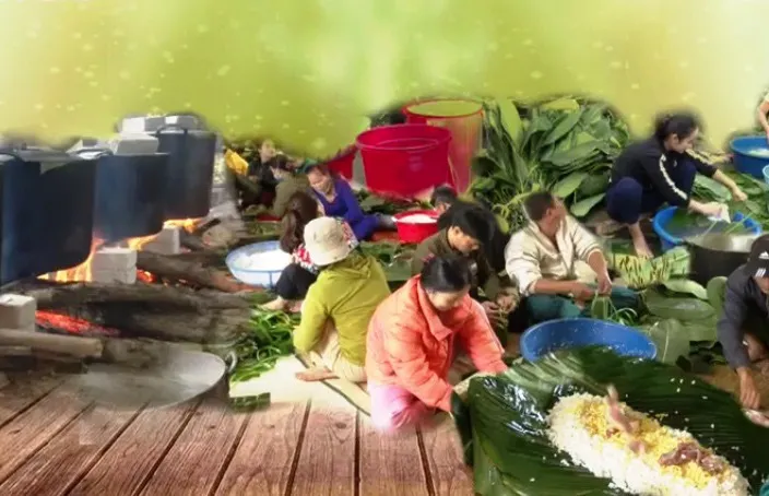 Người dân Nghệ An gói hàng nghìn chiếc bánh chưng chi viện đồng bào vùng lũ - Ảnh 1. Người dân Nghệ An gói hàng nghìn chiếc bánh chưng chi viện đồng bào vùng lũ - Ảnh 1.
