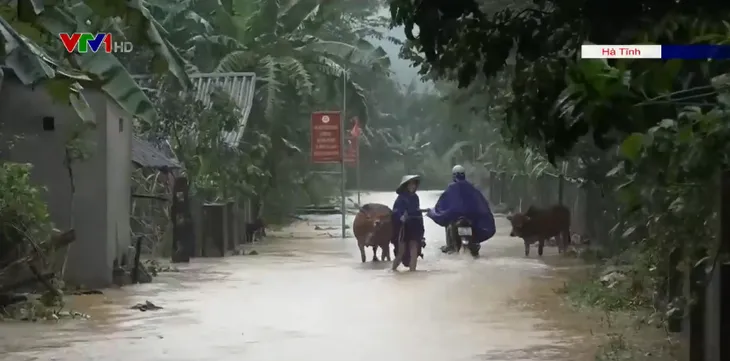 Người dân Hà Tĩnh căng mình ứng phó với mưa lũ trong đêm - Ảnh 3. Người dân Hà Tĩnh căng mình ứng phó với mưa lũ trong đêm - Ảnh 3.