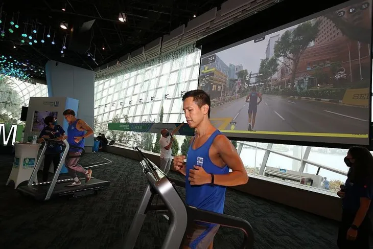 Giải marathon trực tuyến sử dụng công nghệ AR và đường đua ảo tại Singapore - Ảnh 1. Giải marathon trực tuyến sử dụng công nghệ AR và đường đua ảo tại Singapore - Ảnh 1.