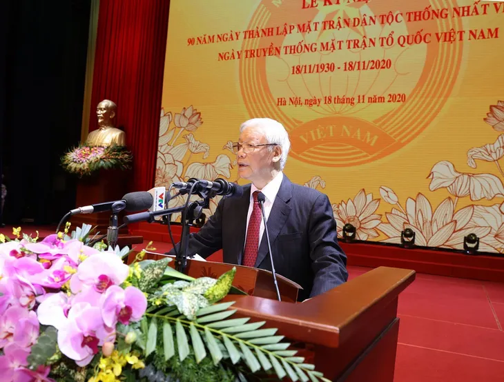 Mặt trận Tổ quốc Việt Nam nhận Huân chương Hồ Chí Minh nhân kỷ niệm 90 năm Ngày thành lập - Ảnh 2. Mặt trận Tổ quốc Việt Nam nhận Huân chương Hồ Chí Minh nhân kỷ niệm 90 năm Ngày thành lập - Ảnh 2.