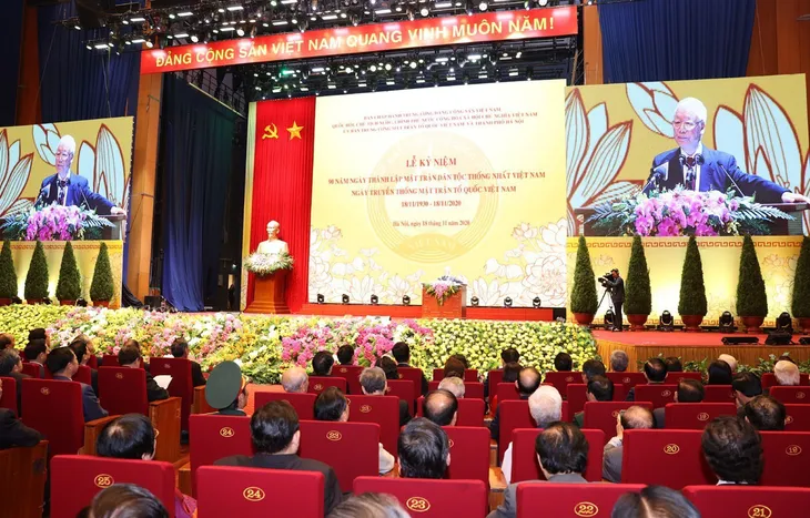 Mặt trận Tổ quốc Việt Nam nhận Huân chương Hồ Chí Minh nhân kỷ niệm 90 năm Ngày thành lập - Ảnh 1. Mặt trận Tổ quốc Việt Nam nhận Huân chương Hồ Chí Minh nhân kỷ niệm 90 năm Ngày thành lập - Ảnh 1.
