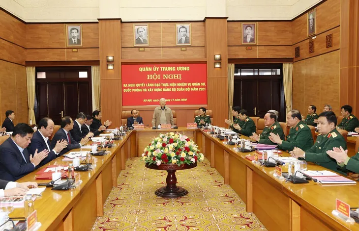 Tổng Bí thư, Chủ tịch nước Nguyễn Phú Trọng chủ trì Hội nghị của Quân ủy Trung ương - Ảnh 1. Tổng Bí thư, Chủ tịch nước Nguyễn Phú Trọng chủ trì Hội nghị của Quân ủy Trung ương - Ảnh 1.