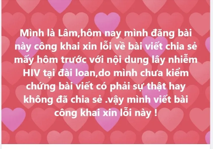 Xử phạt cá nhân chia sẻ tin bịa đặt về người nhiễm HIV từ du học sinh - Ảnh 1. Xử phạt cá nhân chia sẻ tin bịa đặt về người nhiễm HIV từ du học sinh - Ảnh 1.