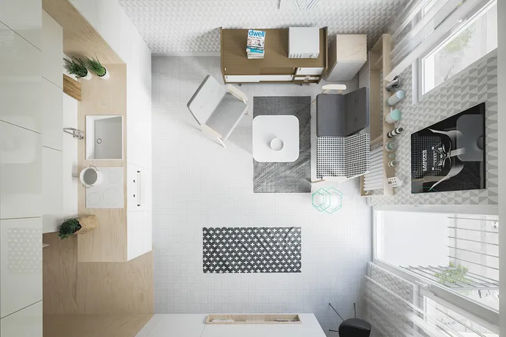 Cách bố trí căn hộ dưới 50m2 thông minh và tinh tế - Ảnh 5.