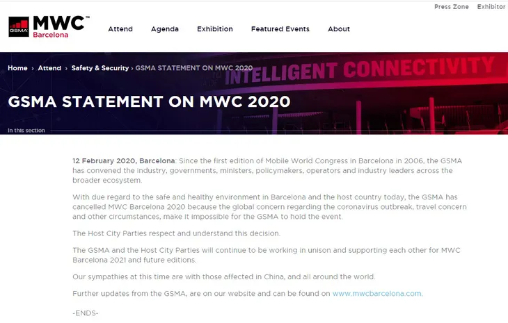 GSMA quyết định hủy MWC 2020 để đảm bảo môi trường an toàn tại Barcelnona - Ảnh 1.