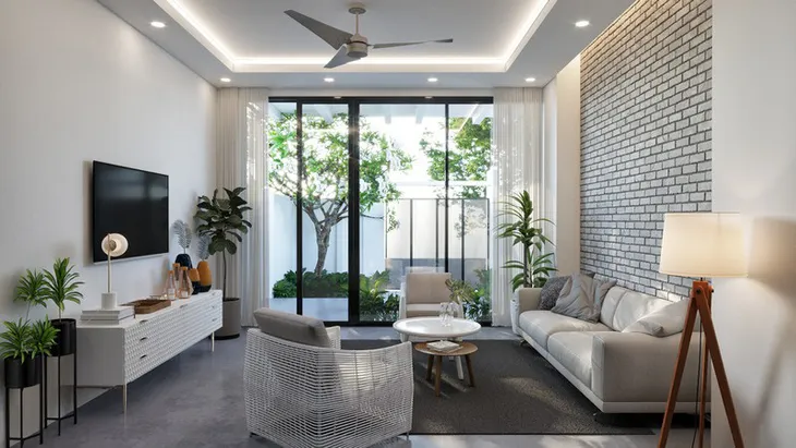 Nhà ống 3 tầng có giếng trời giúp lấy gió và sáng - Ảnh 1. Nhà ống 3 tầng có giếng trời giúp lấy gió và sáng - Ảnh 1.