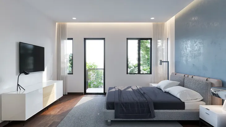 Nhà ống 3 tầng có giếng trời giúp lấy gió và sáng - Ảnh 5. Nhà ống 3 tầng có giếng trời giúp lấy gió và sáng - Ảnh 5.