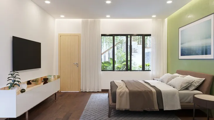 Nhà ống 3 tầng có giếng trời giúp lấy gió và sáng - Ảnh 7. Nhà ống 3 tầng có giếng trời giúp lấy gió và sáng - Ảnh 7.