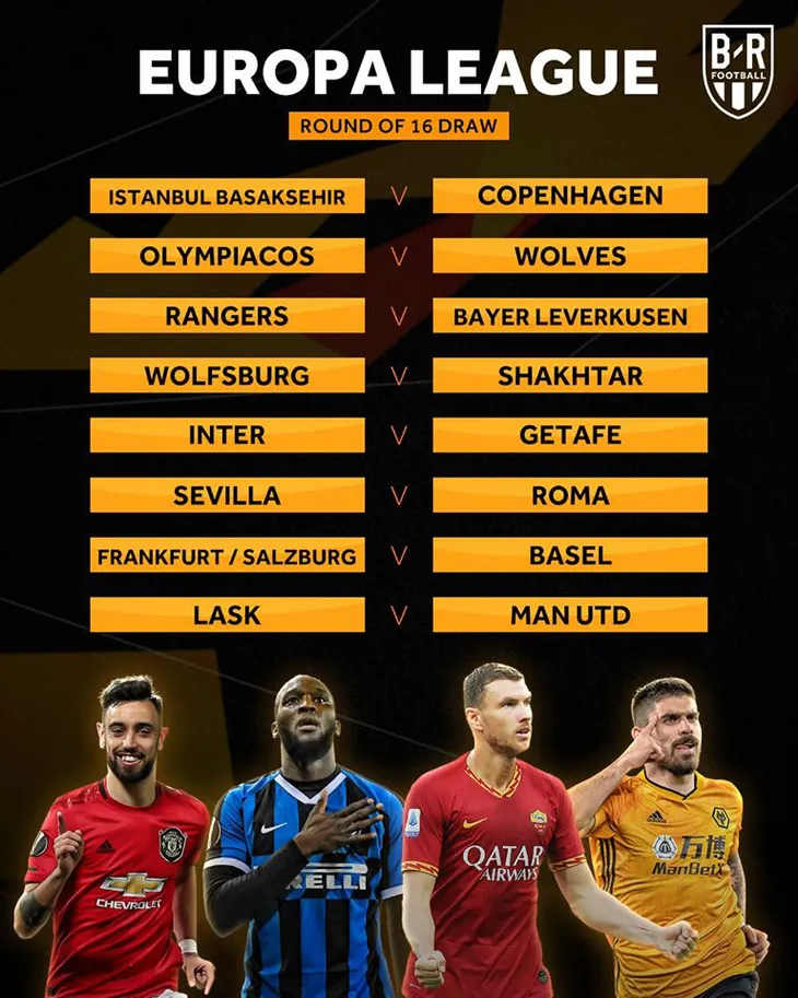Bốc thăm vòng 1/8 UEFA Europa League: LASK - Man Utd, Sevilla - Roma... - Ảnh 2. Bốc thăm vòng 1/8 UEFA Europa League: LASK - Man Utd, Sevilla - Roma... - Ảnh 2.