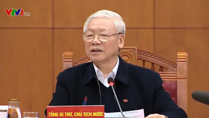 Tổng Bí thư, Chủ tịch nước Nguyễn Phú Trọng chủ trì họp Tiểu ban Văn kiện Đại hội XIII - Ảnh 1.