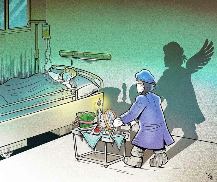 Bộ tranh cảm động về những bác sĩ tuyến đầu chống dịch COVID-19 - Ảnh 3. Bộ tranh cảm động về những bác sĩ tuyến đầu chống dịch COVID-19 - Ảnh 3.