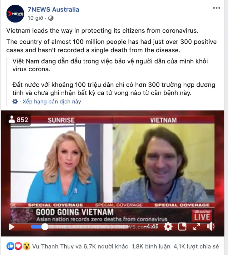 Đài Australia: Việt Nam chiến thắng COVID-19 vì người dân dám hy sinh lợi ích cá nhân cho cộng đồng - Ảnh 2. Đài Australia: Việt Nam chiến thắng COVID-19 vì người dân dám hy sinh lợi ích cá nhân cho cộng đồng - Ảnh 2.