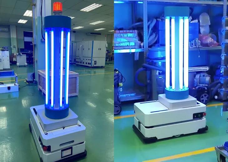 Robot diệt virus bằng tia cực tím - Ảnh 1. Robot diệt virus bằng tia cực tím - Ảnh 1.