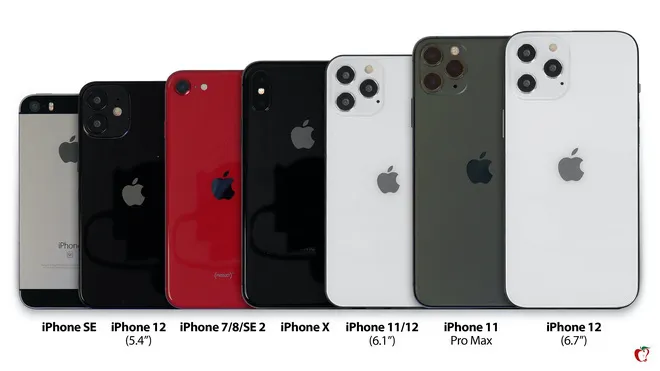 iPhone 12 đọ dáng cùng các phiên bản iPhone đời cũ - Ảnh 1. iPhone 12 đọ dáng cùng các phiên bản iPhone đời cũ - Ảnh 1.