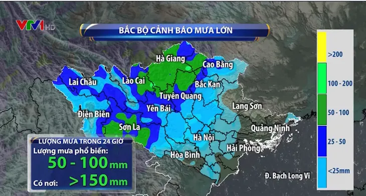 Mưa lớn kéo dài hết ngày 22/7, nguy cơ lũ quét, sạt lở đất rất cao ở vùng núi - Ảnh 1. Mưa lớn kéo dài hết ngày 22/7, nguy cơ lũ quét, sạt lở đất rất cao ở vùng núi - Ảnh 1.