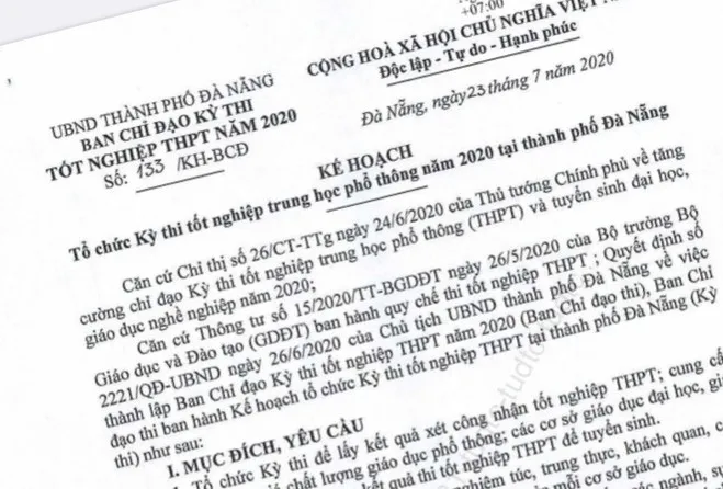 Giữa “tâm bão” COVID-19, Đà Nẵng công bố kế hoạch thi tốt nghiệp THPT 2020 - Ảnh 1. Giữa “tâm bão” COVID-19, Đà Nẵng công bố kế hoạch thi tốt nghiệp THPT 2020 - Ảnh 1.