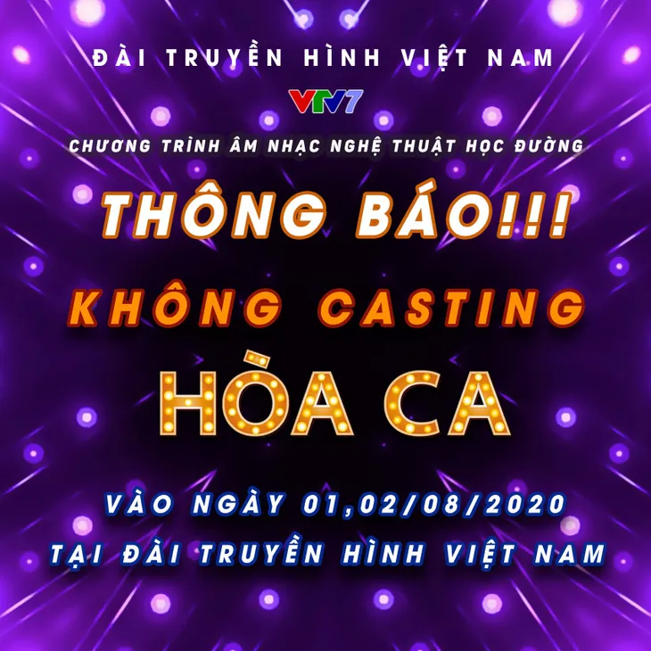 Hòa ca 2021 chuyển sang casting online - Ảnh 1. Hòa ca 2021 chuyển sang casting online - Ảnh 1.