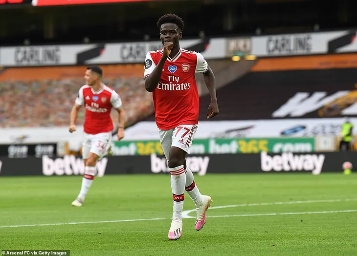 Wolverhampton 0-2 Arsenal: Saka - Lacazette lập công (Vòng 33 Ngoại hạng Anh) - Ảnh 1. Wolverhampton 0-2 Arsenal: Saka - Lacazette lập công (Vòng 33 Ngoại hạng Anh) - Ảnh 1.