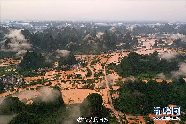Miền Nam Trung Quốc lại hứng chịu mưa lớn, cảnh báo màu vàng được đưa ra - Ảnh 6. Miền Nam Trung Quốc lại hứng chịu mưa lớn, cảnh báo màu vàng được đưa ra - Ảnh 6.