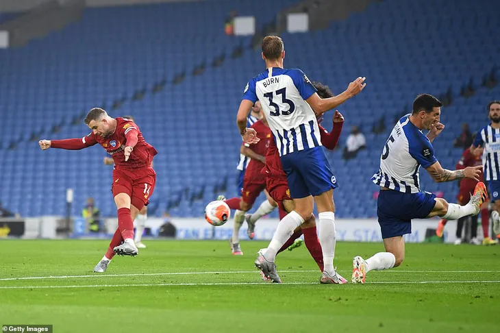 Brighton 1-3 Liverpool: Mo Salah trở lại cuộc đua Vua phá lưới (Vòng 34 Ngoại hạng Anh) - Ảnh 1. Brighton 1-3 Liverpool: Mo Salah trở lại cuộc đua Vua phá lưới (Vòng 34 Ngoại hạng Anh) - Ảnh 1.