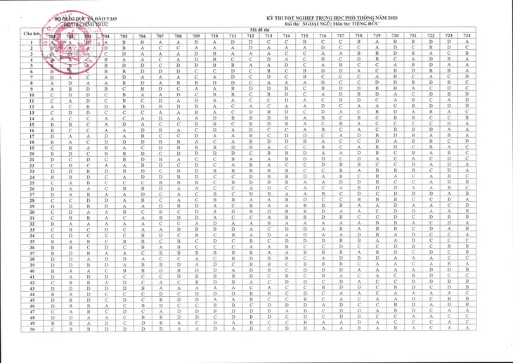 CHÍNH THỨC: Đáp án môn Tiếng Anh và các môn Ngoại ngữ khác thi tốt nghiệp THPT 2020 - Ảnh 4. CHÍNH THỨC: Đáp án môn Tiếng Anh và các môn Ngoại ngữ khác thi tốt nghiệp THPT 2020 - Ảnh 4.
