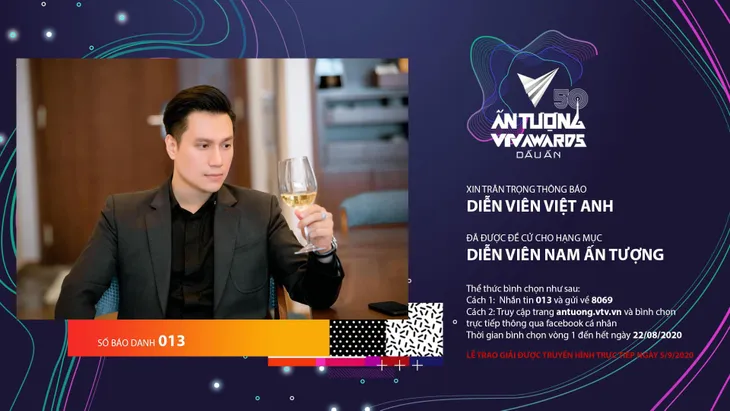 Dính SBD 13 tại VTV Awards 2020, diễn viên Việt Anh lại thấy đặc biệt - Ảnh 2. Dính SBD 13 tại VTV Awards 2020, diễn viên Việt Anh lại thấy đặc biệt - Ảnh 2.