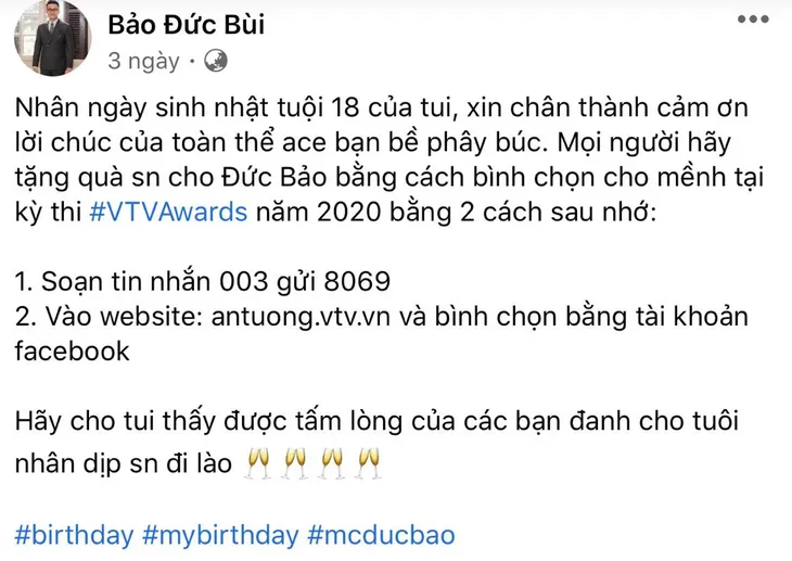 Dàn nam MC, BTV chạy đua kêu gọi bình chọn tại VTV Awards 2020 - Ảnh 6. Dàn nam MC, BTV chạy đua kêu gọi bình chọn tại VTV Awards 2020 - Ảnh 6.