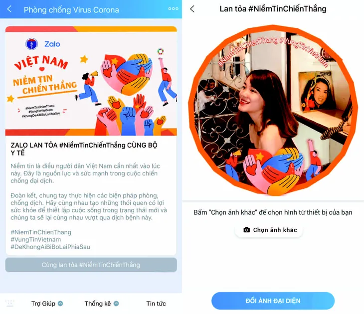 Người dùng Việt thay ảnh đại diện Zalo tri ân tuyến đầu chống dịch COVID-19 - Ảnh 1. Người dùng Việt thay ảnh đại diện Zalo tri ân tuyến đầu chống dịch COVID-19 - Ảnh 1.