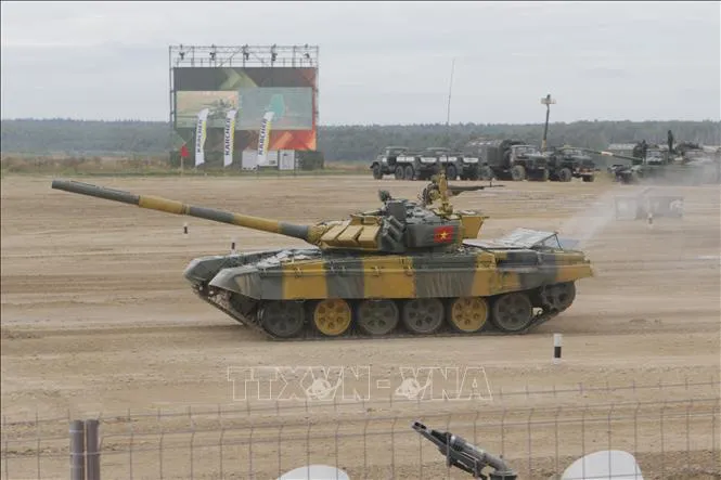 Đội tuyển xe Tăng Việt Nam vào thi đấu bán kết Army Games 2020 - Ảnh 1. Đội tuyển xe Tăng Việt Nam vào thi đấu bán kết Army Games 2020 - Ảnh 1.