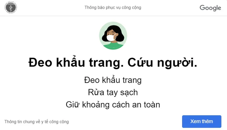 Google cổ vũ mọi người đeo khẩu trang phòng chống COVID-19 - Ảnh 2. Google cổ vũ mọi người đeo khẩu trang phòng chống COVID-19 - Ảnh 2.