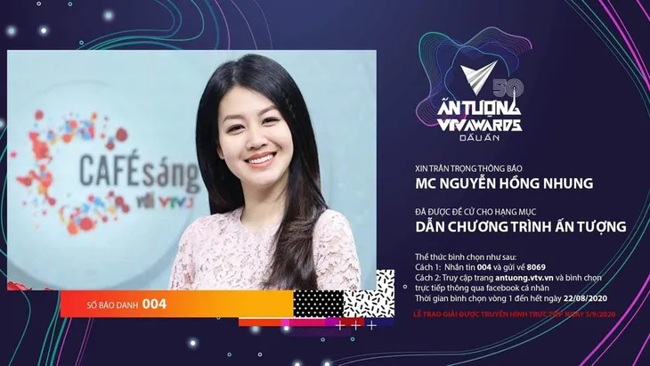 MC Hồng Nhung: Niềm vui nhân đôi khi lọt top 5 Dẫn chương trình ấn tượng - Ảnh 2. MC Hồng Nhung: Niềm vui nhân đôi khi lọt top 5 Dẫn chương trình ấn tượng - Ảnh 2.