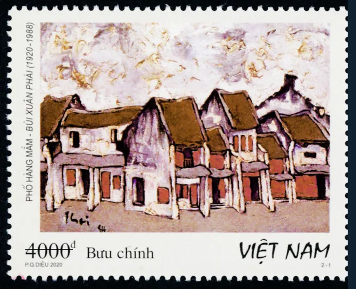 Phát hành bộ tem kỷ niệm 100 năm ngày sinh họa sỹ Bùi Xuân Phái - Ảnh 1. Phát hành bộ tem kỷ niệm 100 năm ngày sinh họa sỹ Bùi Xuân Phái - Ảnh 1.