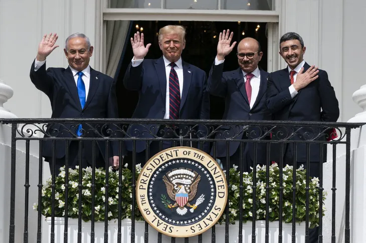 Israel ký thỏa thuận bình thường hóa quan hệ với UAE, Bahrain tại Nhà Trắng - Ảnh 1. Israel ký thỏa thuận bình thường hóa quan hệ với UAE, Bahrain tại Nhà Trắng - Ảnh 1.