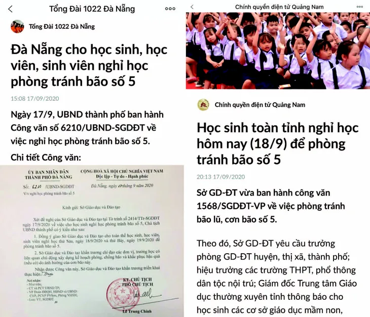 Thông tin kịp thời cho người dân các tỉnh khu vực tâm bão số 5 qua Zalo - Ảnh 2. Thông tin kịp thời cho người dân các tỉnh khu vực tâm bão số 5 qua Zalo - Ảnh 2.