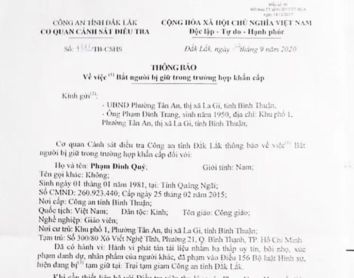 Bắt giữ khẩn cấp võ sư, giảng viên Trường ĐH Tôn Đức Thắng - Ảnh 1.