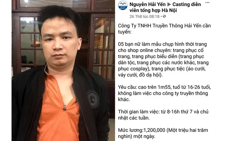 Bắt khẩn cấp chủ tài khoản Facebook tuyển mẫu ảnh khỏa thân để tống tiền - Ảnh 1. Bắt khẩn cấp chủ tài khoản Facebook tuyển mẫu ảnh khỏa thân để tống tiền - Ảnh 1.