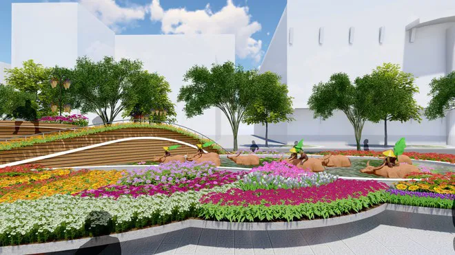 Đường hoa Nguyễn Huệ Tết Tân Sửu 2021 có gì đặc biệt? - Ảnh 2. Đường hoa Nguyễn Huệ Tết Tân Sửu 2021 có gì đặc biệt? - Ảnh 2.