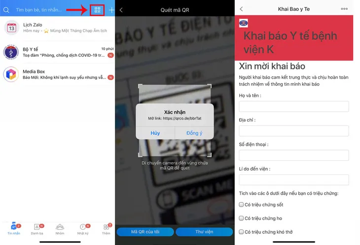 Tiết kiệm thời gian làm thủ tục tại bệnh viện những ngày rét nhờ quét mã Zalo QR - Ảnh 1. Tiết kiệm thời gian làm thủ tục tại bệnh viện những ngày rét nhờ quét mã Zalo QR - Ảnh 1.