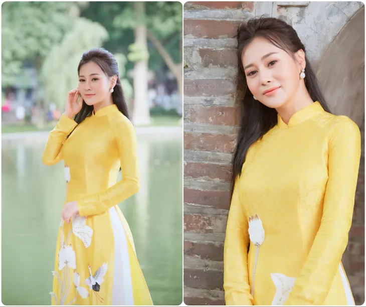 Hồng Diễm, Phương Oanh cùng dàn diễn viên diện áo dài: Ai xinh đẹp hơn? - Ảnh 9. Hồng Diễm, Phương Oanh cùng dàn diễn viên diện áo dài: Ai xinh đẹp hơn? - Ảnh 9.