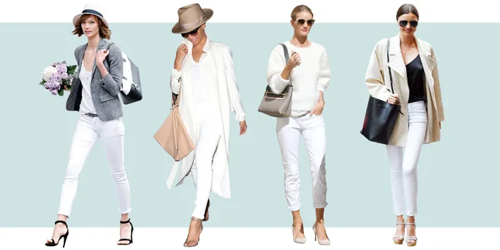 Muôn kiểu biến hóa thời trang chỉ với quần jeans trắng - Ảnh 1. Muôn kiểu biến hóa thời trang chỉ với quần jeans trắng - Ảnh 1.