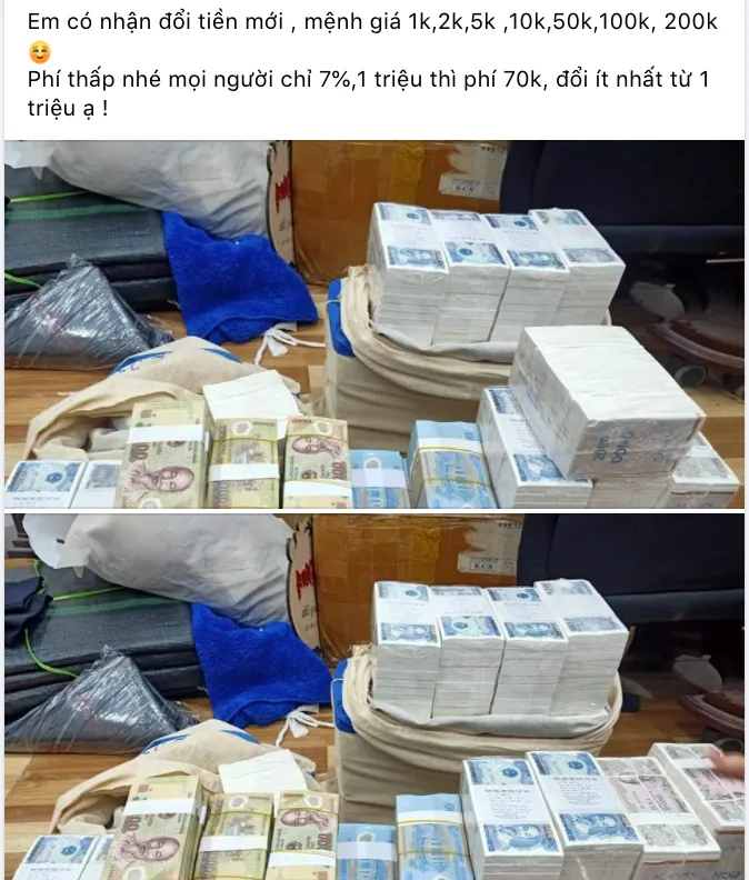 Mất trắng khi đổi tiền lẻ, tiền mới ngoài luồng - Ảnh 1. Mất trắng khi đổi tiền lẻ, tiền mới ngoài luồng - Ảnh 1.