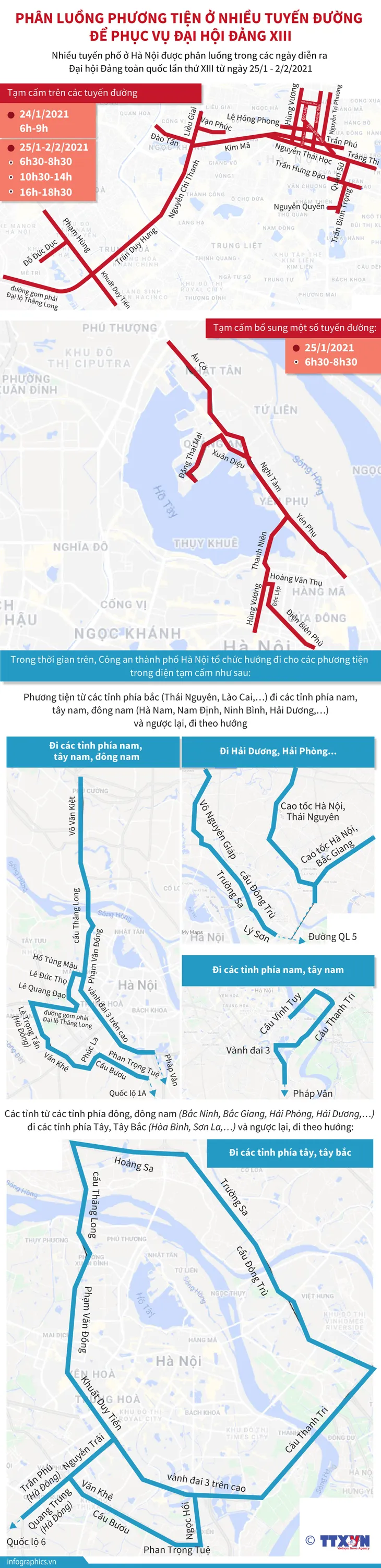 Hà Nội phân luồng thêm 10 tuyến đường phục vụ Đại hội Đảng XIII - Ảnh 1. Hà Nội phân luồng thêm 10 tuyến đường phục vụ Đại hội Đảng XIII - Ảnh 1.