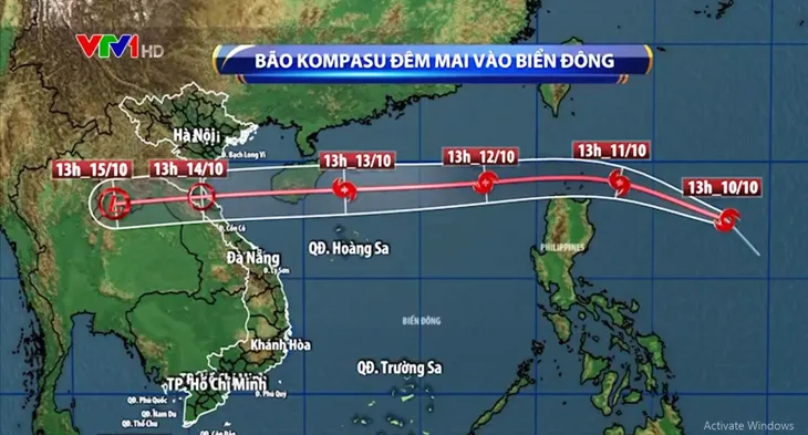 Chuẩn bị sẵn sàng ứng phó với cơn bão Kompasu - Ảnh 1.