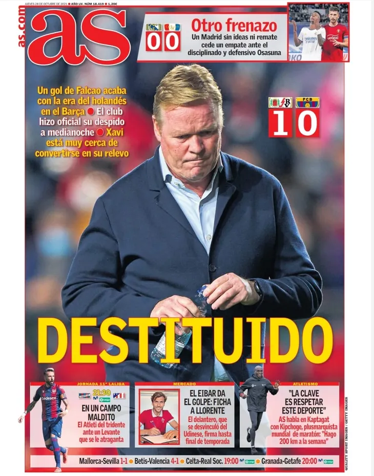 Báo châu Âu nói gì về quyết định sa thải HLV Ronald Koeman - Ảnh 1. Báo châu Âu nói gì về quyết định sa thải HLV Ronald Koeman - Ảnh 1.