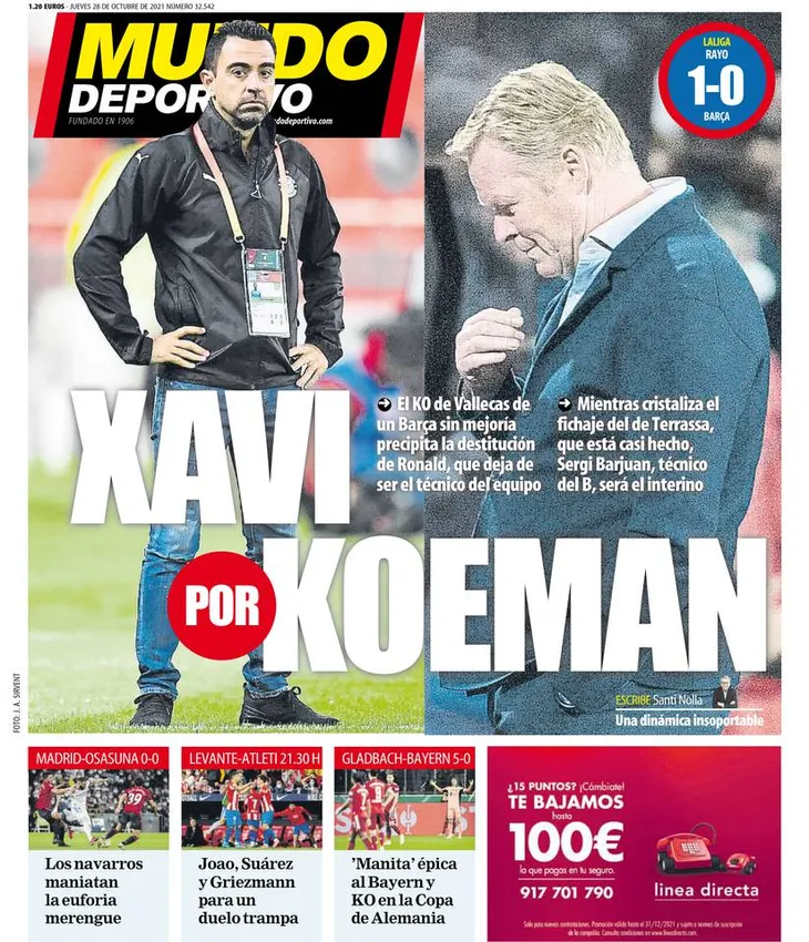 Báo châu Âu nói gì về quyết định sa thải HLV Ronald Koeman - Ảnh 2. Báo châu Âu nói gì về quyết định sa thải HLV Ronald Koeman - Ảnh 2.