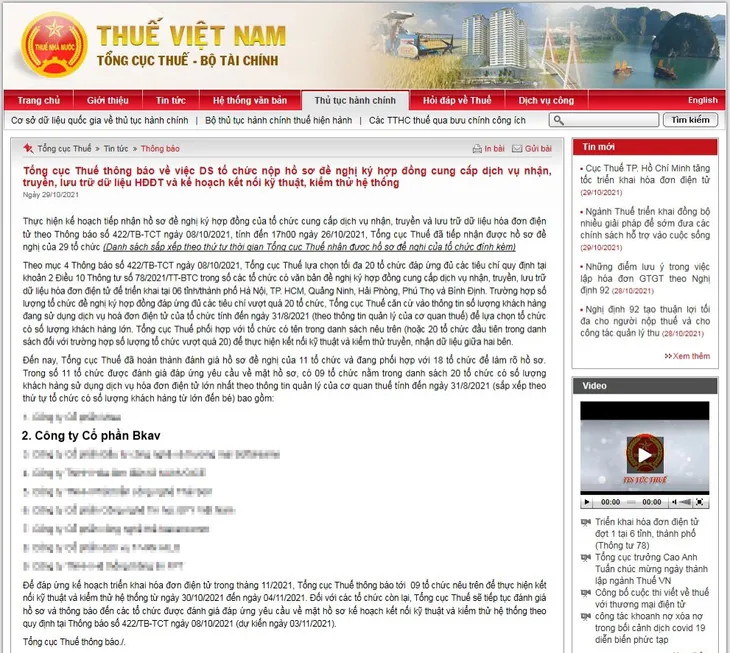 Bkav eHoadon được Tổng cục Thuế chọn kết nối trực tiếp - Ảnh 1.