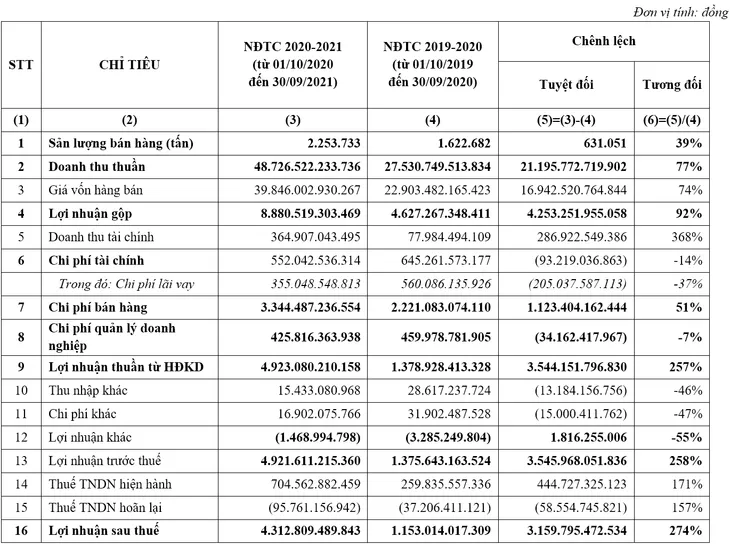 Tập đoàn Hoa Sen tăng trưởng mạnh trong Niên độ tài chính 2020-2021 - Ảnh 1.