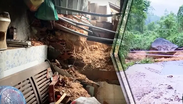 Bình Định: Nhiều điểm sạt lở đất đá ảnh hưởng giao thông do mưa lớn kéo dài - Ảnh 1. Bình Định: Nhiều điểm sạt lở đất đá ảnh hưởng giao thông do mưa lớn kéo dài - Ảnh 1.